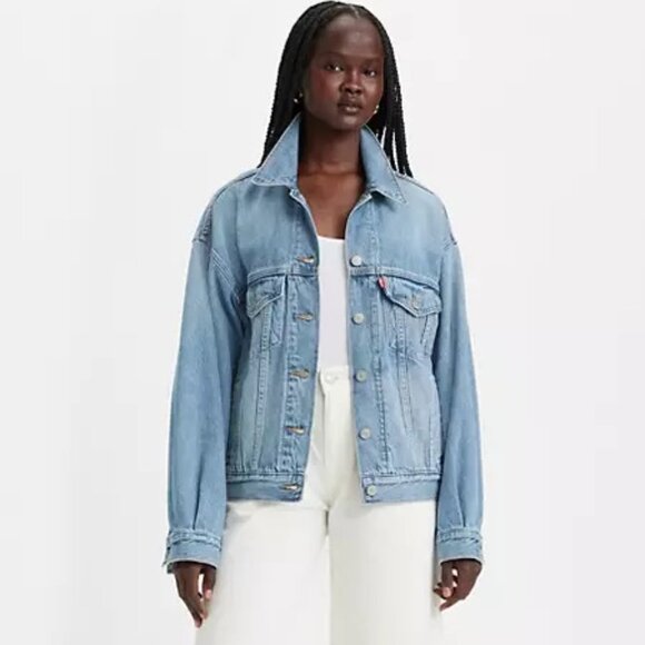 NEW Levi's Premium '90s Trucker Jacket Denim Jean Jacket in Medium Wash - Picture 6 of 7